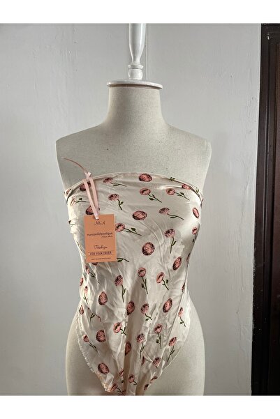 Nurcanilirboutique Saten çiçekli pinterest model bandana top & saç bandanası