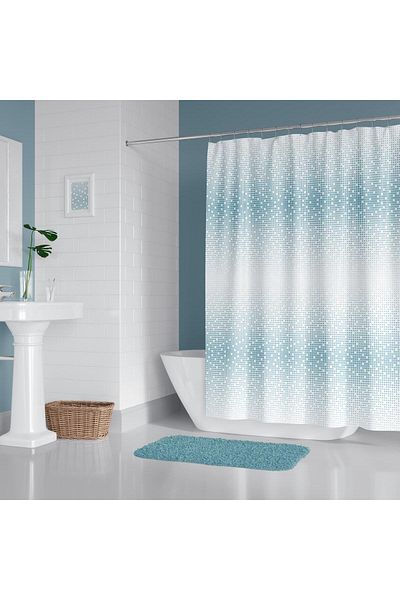 Zethome Bathroom Curtain 1X120X200 Single Wing Shower Curtain Ring Shower Curtain with Gift 1079