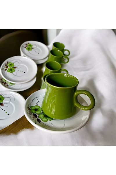 Arsim Home 12 Pieces of 6-Person Green Cup Set