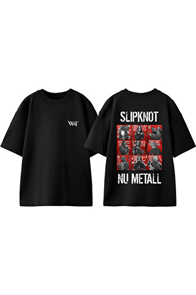 THEWERT Slipknot Рок музика 10 дизайн гръб печат памук черно Oversize тениска