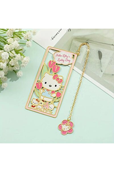 GlassySKY 1 Adet Hello Kitty Metal Kitap Ayraç Öğretmen Öğrenci Yazar Arkadaş...