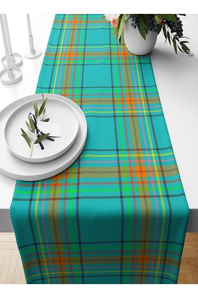Bertille Home Autumn Plaid Series 140X40 cm Digital Printed Runner (Halloween Autumn)