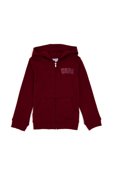 U.S. Polo Assn. Girl's Burgundy Basic Sweatshirt 50316837-Vr014