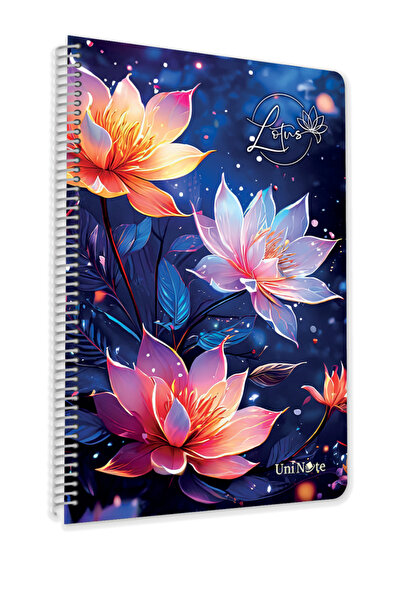 ÇINAR DEFTER Πλαστικό Κάλυμμα Σπιράλ Lotus A4 96 Φύλλα Καρό