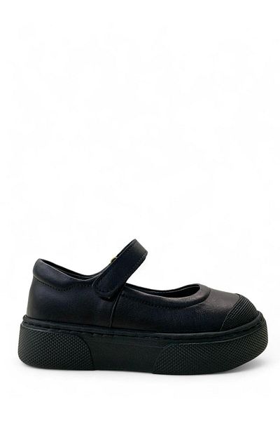 Tuğba Ortopedi 818 Orthopedic 100% Genuine Leather Lightweight Girls' Preschool Black Ballerinas