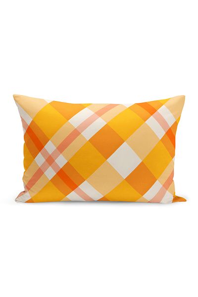 Bertille Home Autumn Plaid Series Double Side Printed Throw Pillow Case (Halloween Autumn Cushion Cover)