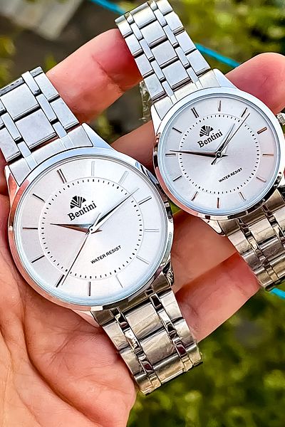 Bentini Original Couple Men Women Set with 2 Years Warranty Co-Chelic Watch + Bracelet Gift