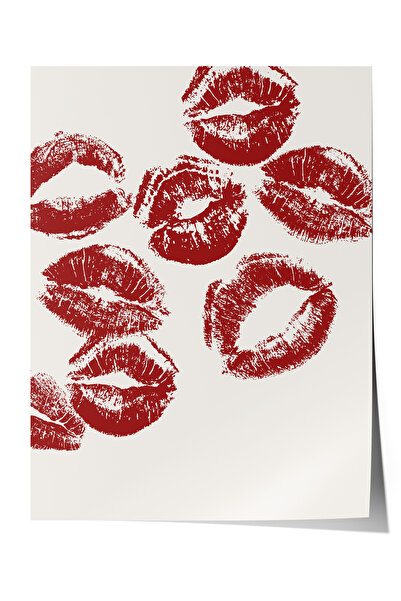 Zestia Αφίσα χωρίς πλαίσιο, Κόκκινα Χείλη Brave Canat, Αφίσα Διακόσμησης Γραφ...