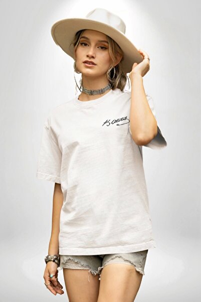 Modaiconu تي شيرت مطبوع للجنسين من 30 أغسطس - أبيض