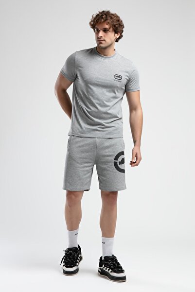 Eckō Unltd. Corinth Gray Crew Neck Printed Standard Fit Men Tshirt