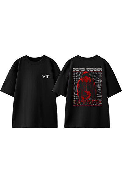 THEWERT Tricou oversize din bumbac cu imprimeu Naruto Obito Anime 2 Design