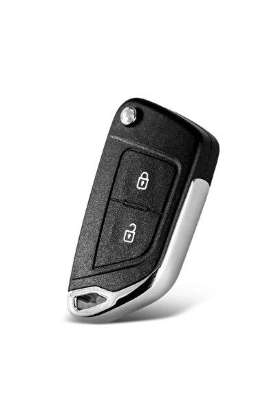 TECHSTAR Carcasă cheie auto ® KS-106 pentru Peugeot 207, 307, 407, 2 butoane, lamă HU83, neagră