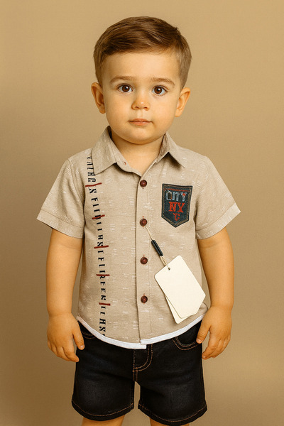 KAMİKAM Κεντημένο Απλικέ Κοστούμι για αγόρι (Μη εκτύπωση) ΠΟΛΥ�