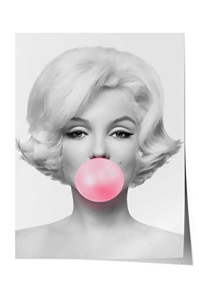 Zestia Poster fără ramă, Marilyn Monroe alb-negru, Poster decorativ pentru ho...