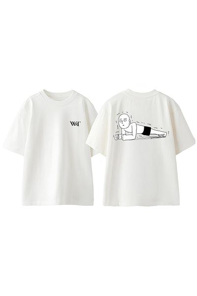THEWERT One Punch Man 8 Design Back Printed Cotton White Oversize T-Shirt