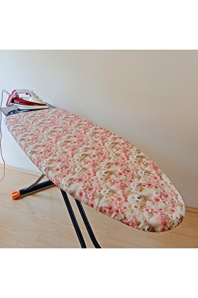 ASEV HOME Ütü Masası Kılıfı Büyük Boy İpli Stoperli 5D Özel Kumaş 55x140cm Teddy