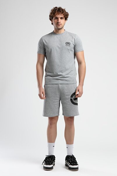 Eckō Unltd. Corinth Gray Crew Neck Printed Standard Fit Men Tshirt