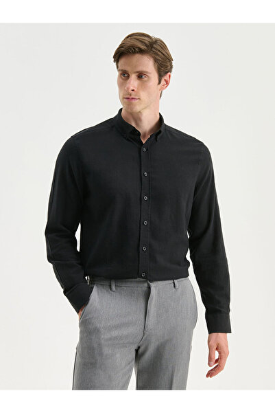 LC Waikiki Ανδρικό πουκάμισο με μακρυμάνικο ποπλίνα με κανονική εφαρμογή