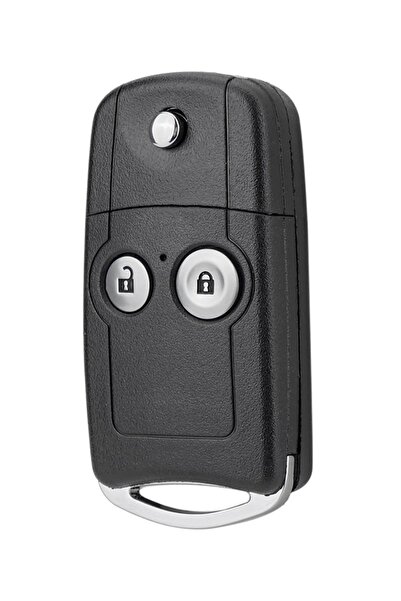 TECHSTAR Carcasă cheie auto cu rabat, 2 butoane, compatibilă cu Honda Civic, Accord, CR-V, Jazz, HR-V – cu