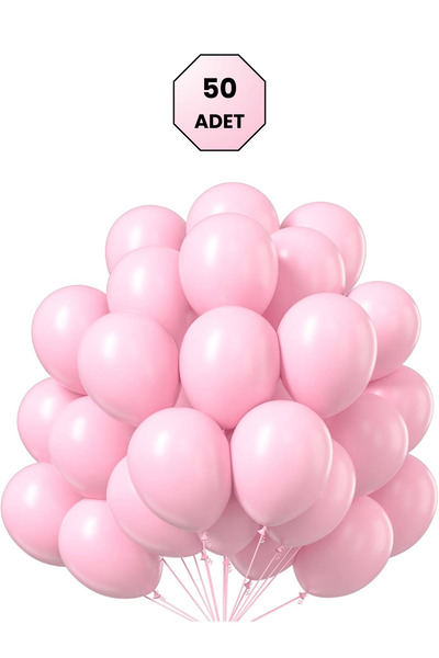 Bunloon Pink Balloon 50 Pieces Pastel Color – Bulk Organization and Decoration Set