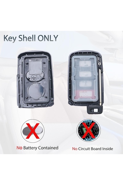 TECHSTAR Carcasă cheie auto cu 4 butoane, compatibilă cu Toyota Camry, Corolla, RAV4, Highlander, Avalon –