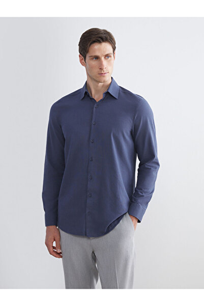 LC Waikiki Ανδρικό μακρυμάνικο πουκάμισο με λεπτή εφαρμογή