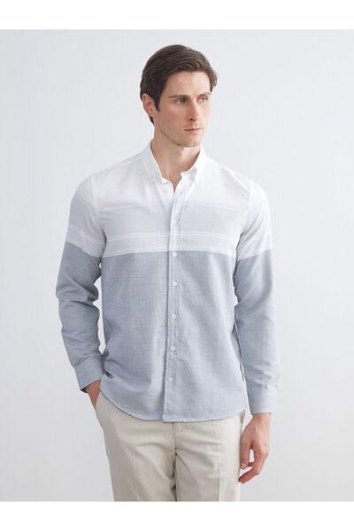 LC Waikiki Cămașă Dobby pentru bărbați, cu mânecă lungă, cu formă normală