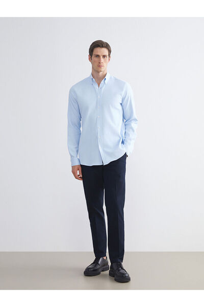 LC Waikiki Create Your Style from Uzg Store |   Regular Fit Long Sleeve Dobby Men's Shirt