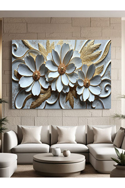 ESLEM ÇİÇEK BASKILI KANVAS TABLO