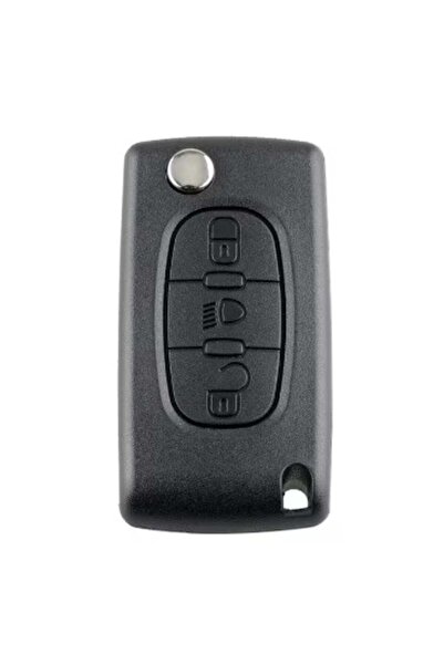 TECHSTAR Cheie auto completă tip lamă cu 3 butoane, compatibilă cu Citroen și Peugeot, include 433 MHz