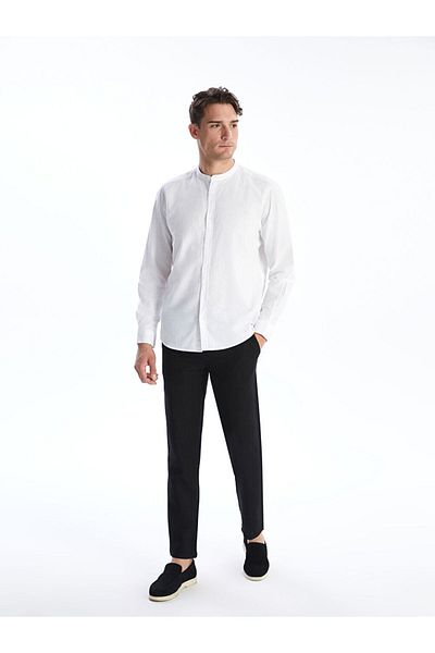 LC Waikiki Create Your Style from Uzg Store |   Regular Fit Long Sleeve Linen Blend Men's Shirt