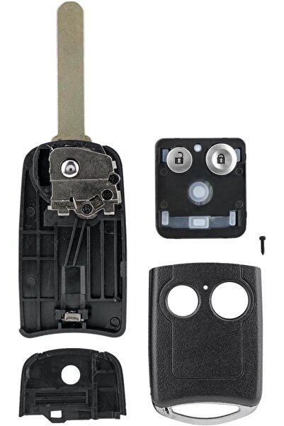 TECHSTAR Carcasă cheie auto cu rabat, 2 butoane, compatibilă cu Honda Civic, Accord, CR-V, Jazz, HR-V – cu