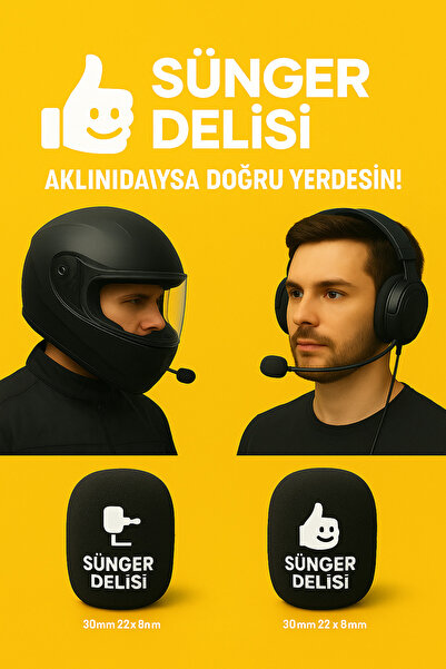 OEM 3 Adet Motorcu & Oyuncu Yaka Mikrofon Süngeri – Gürültü Azaltıcı, Hijyeni...