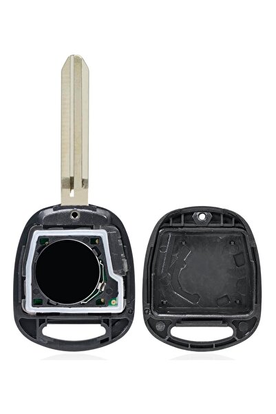 TECHSTAR Cheie auto programabilă 433MHz, cu 2 butoane, cip ID67, compatibilă cu Toyota Yaris, Rav4,