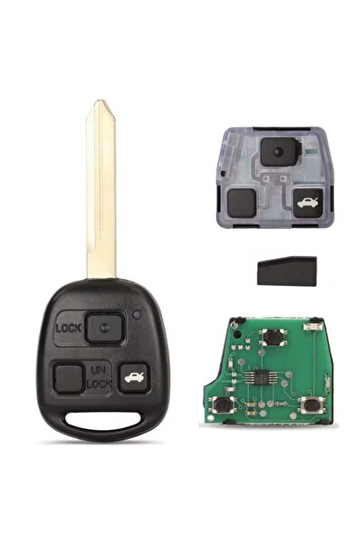TECHSTAR Cheie auto completă și programabilă, compatibilă cu Toyota Yaris, Av...