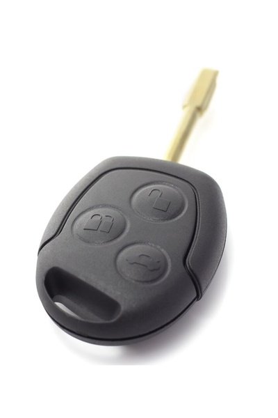 TECHSTAR Carcasă cheie auto cu 3 butoane și suport pentru baterie pentru Ford Mondeo – compatibilă cu 2001–2007