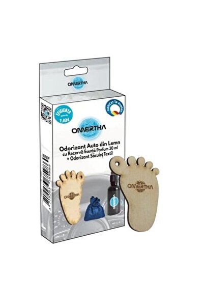 Omertha Odorizant auto OME88, design talpă, din lemn, sticluță 30 ml, esență ...