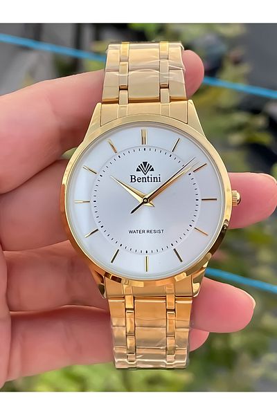 Bentini Original 2 Year Warranty Steel Men's Watch and Bracelet