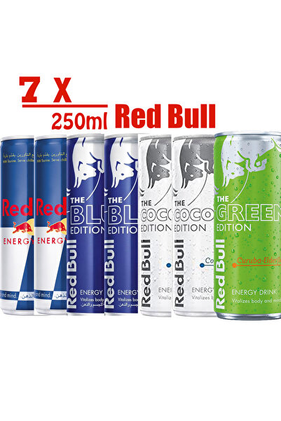 Red Bull مجموعة مشروب طاقة مكونة من 7 قطع 250 مل × 7 قطع