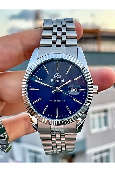 Bentini Orijinal 2 yıl garantili çelik erkek kol saati ve bileklik