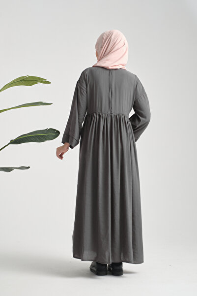 MARDİYE OFFİCİAL Modal Cupra Nazenin Daily Dress Ferace with Robe