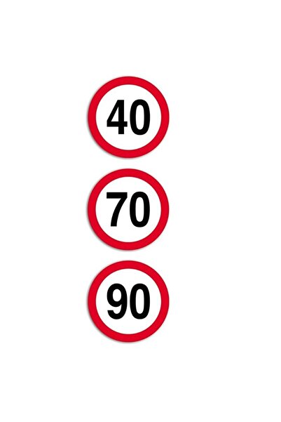 BORG-HICO Reflective sticker for speed limit 90 km/h, HICO TWY107, class I, diameter 200 mm