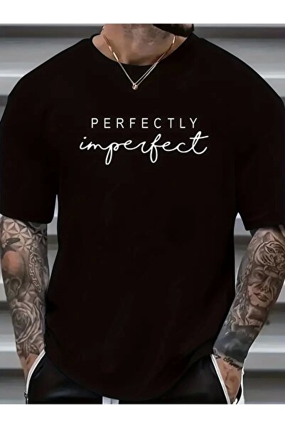 GökTR Front back printed perfectly casual short sleeve t-shirt for men - black