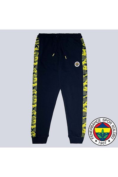 Fenerbahçe S.K. 25/26 Season Tribune Camouflage Detailed Men's Sweatpants Dark Blue