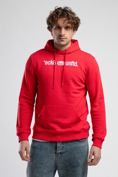 Genel Markalar YORKER Kırmızı Sweatshirt Nakışlı Loose Fit Erkek Sweatshirt