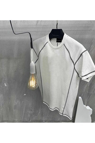 TONASSTORE Unisex Karoyaka Stitched Oversize T-Shirt - White