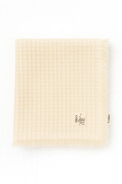 Rain Baby بطانية أطفال بطانية أطفال قطنية ناعمة، نسيج وافل، شرابة، 110x110 سم