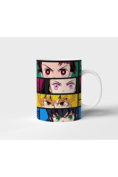 aknhediyelik Tanjiro Nezuko Zenitsu İnosuke Demon Slayer Anime Tasarım Kupa -...