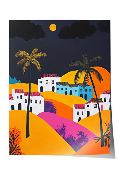 Zestia Poster fără ramă, Apus tropical de soare, Poster decorativ pentru hol ...