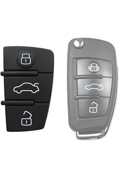 TECHSTAR Set butoane din cauciuc pentru cheie Audi A3, A4, A5, A6, A8, Q5, Q7 - cu 3 butoane